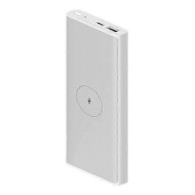 (White) Xiaomi Wpb15pdzm 10000mah Wireless Power Bank 10w Fast Charging Portable Charger External Battery Pack With Usb / Type-c Ports
