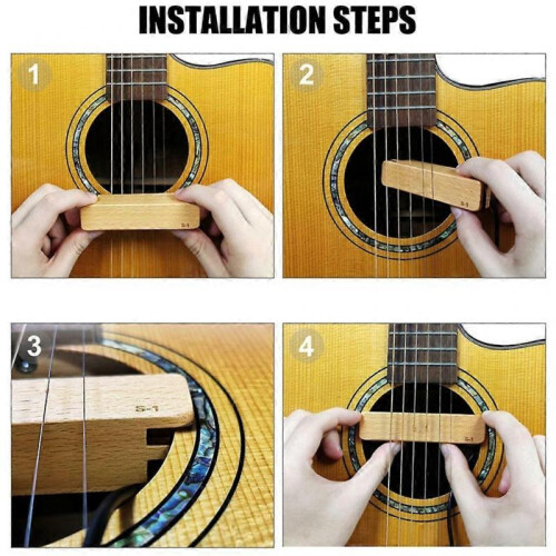 (A) External Guitar Pickup Guitar Sound Amplifier Beginner Guitar Accessory 2