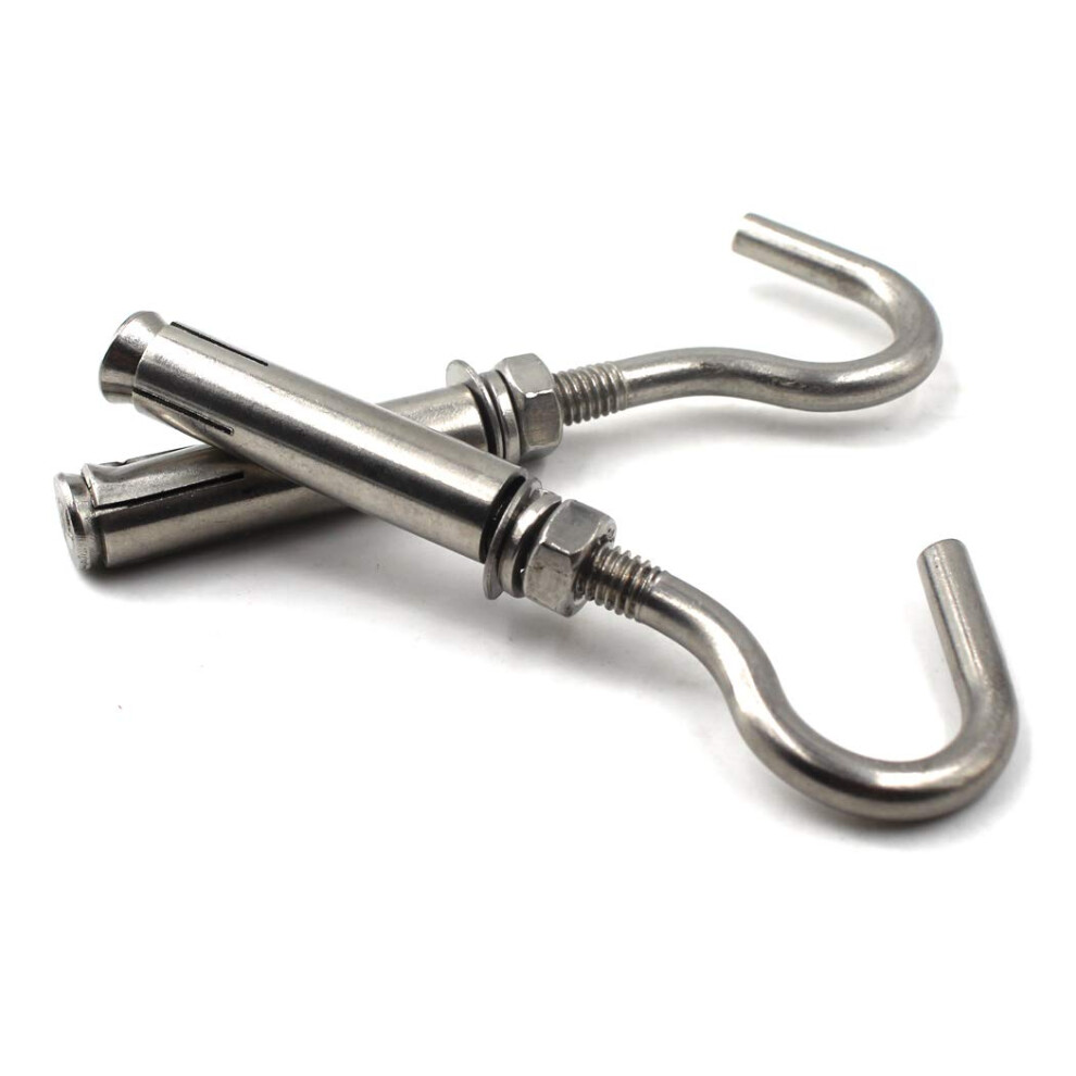 Expansion Screw, Stainless Steel Expansion Bolts, Screws, Hardware Screw Nut M10 Open Cup Hook 304 Ss Pack Of 4 456049829100