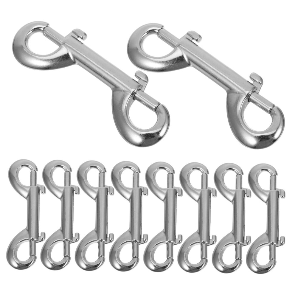 10Pcs Double Headed Dog Buckle Key Chain Hooks Dog Leash Hook Double Clip Dog Leash Bolt Snap Hooks Dog Leash Clip Collar Hardware 354398635185