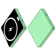 (Green) E30 10000mah Magnetic Power Bank 15w Wireless Charging Pd + Qc 20w External Battery Pack Phone Charger