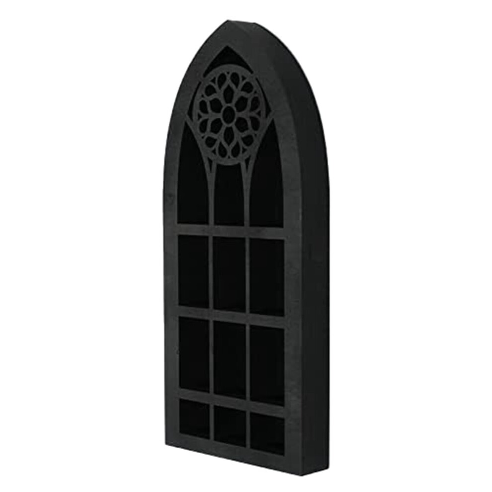 Wall Mounted Floating Shelves Old Church Window Crystal Wall Shelf Wall Hanging Gothic Boho Black Essential Oil Shelf 182047637774
