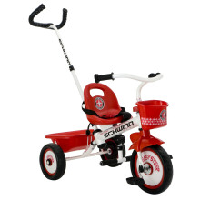Easy Steer Bike for Toddler, Kids Tricycle with Removable Push handle, Steel Trike Frame, and Ages 24 Year Old, Red/White, 8'