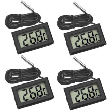 4x Digital Lcd Thermometer Temperature Monitor with External Probe for Fridge Freezer Refrigerator A