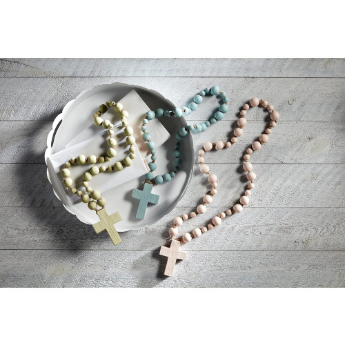 Decorative Cross Beads, 23', Pink 1
