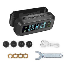 Rv/trailer Tire Pressure Monitoring System, Rv Tpms with 4 External Sensors