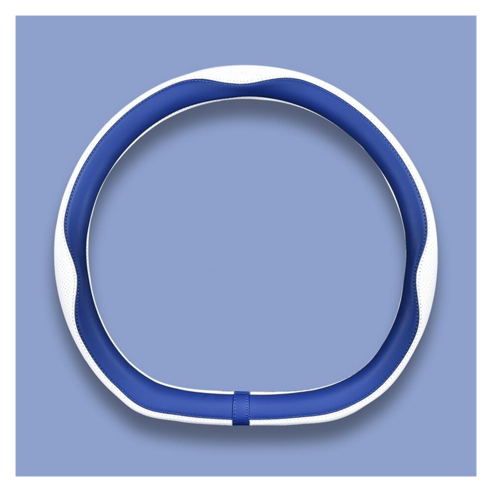 Car Steering Wheel Cover Set Car Steering Wheel Cover D Type Leather Thin Breathable Car Interior Decorative Accessories (Color : 2) 728292660411