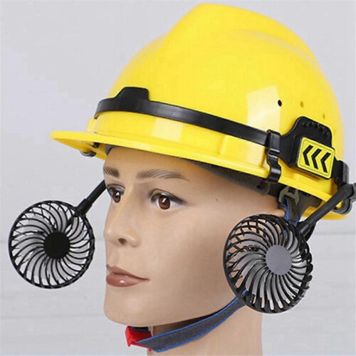 Safety Helmet External Fan 3 Speeds for Summer Cooling with Night Light Suitable for Most Helmets 2