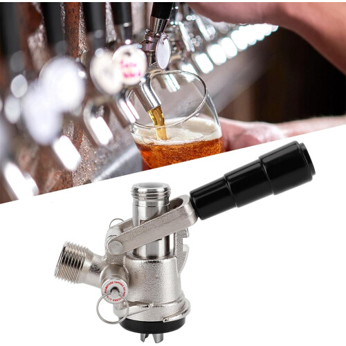 Keg Coupler S Type Draft  Dispenser with Safety Pressure Relief Valve Home Brewing System 1
