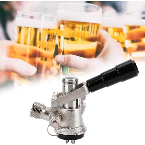 Keg Coupler S Type Draft  Dispenser with Safety Pressure Relief Valve Home Brewing System 2