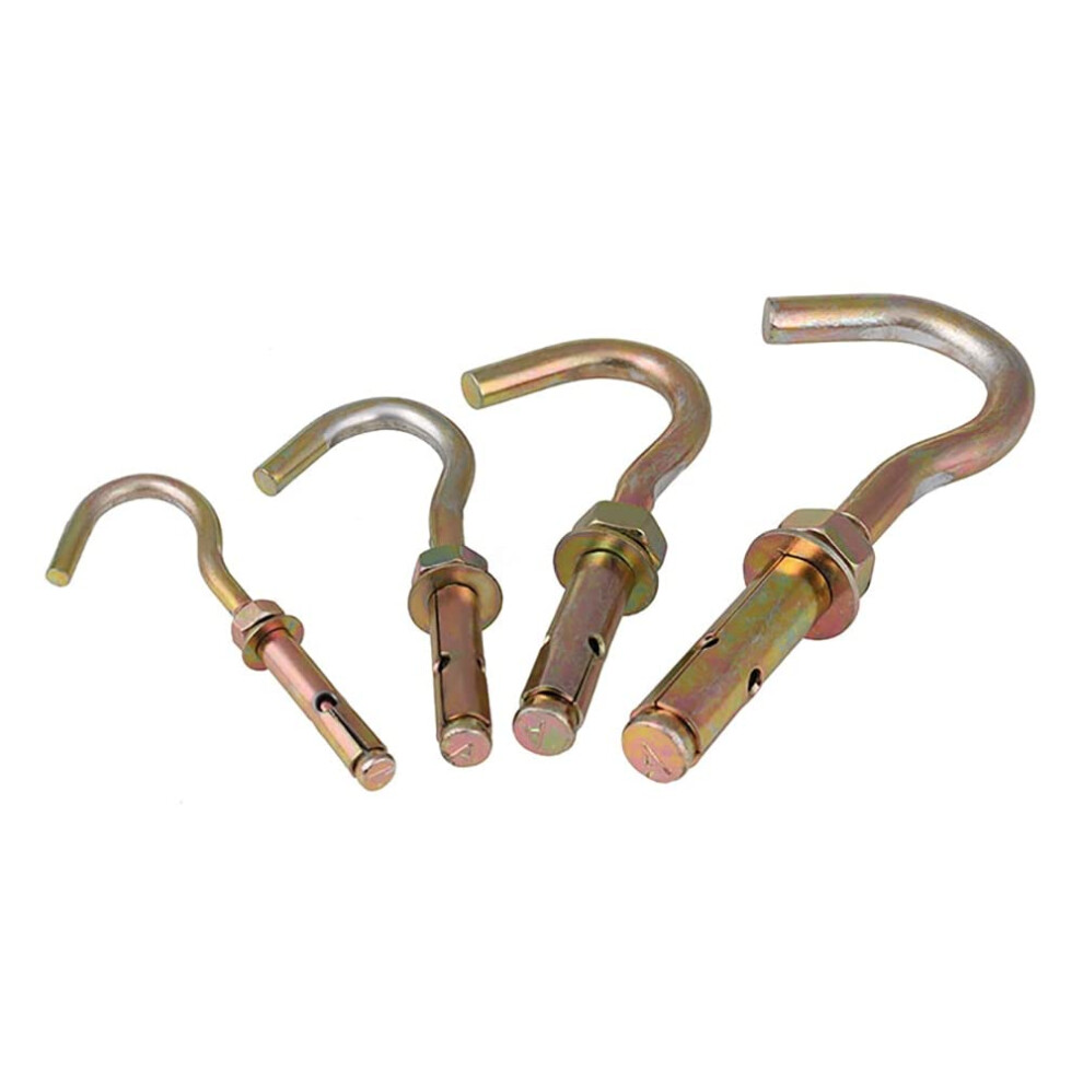 Expansion Screw Bolts, M6 M8 M10 M12 Wall Mounted Expansion Hook Screw Lifting Eye Bolt Open Anchor Hook 461100433165
