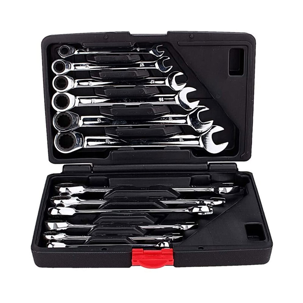 Tool Set, Ratchet Spanner Set 12Pcs, Metric Tooth Spanner Kit With Plastic Case For Diy Car Maintenance 132165170493