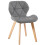 Charles Jacobs (PU Grey) Charles Jacobs Set of 2 Diamond Patterned Dining Chairs with Beech Wood Legs 4