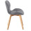 Charles Jacobs (PU Grey) Charles Jacobs Set of 2 Diamond Patterned Dining Chairs with Beech Wood Legs 5