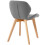 Charles Jacobs (PU Grey) Charles Jacobs Set of 2 Diamond Patterned Dining Chairs with Beech Wood Legs 6
