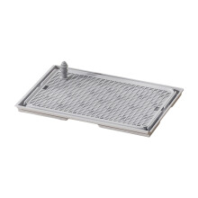 Pee Dog Toilet Pet Potty with Guide Post Anti Splashing Pet Litter Pan Leakproof Puppy Pee Pad Litter Tray Bunny Indoor, Light Grey