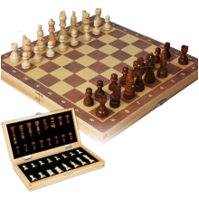 Large Chess Wooden Set Folding Chessboard Pieces Wood Board