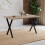 Vida Designs (Oak) 4 Seater Dining Table with Modern X-Shape Legs 4