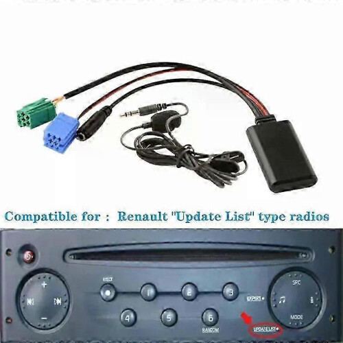 Renault 2005-2011 AUX Bluetooth Adapter with Microphone for Car Radio CD Changer Upgrade