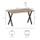 Vida Designs (Oak) 4 Seater Dining Table with Modern X-Shape Legs 5