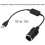 (B) USB C to 12V Cigarette Lighter Socket Adapter, Power Converter for Dash Cam GPS 35cm 4