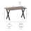 Vida Designs (Walnut) 4 Seater Dining Table with Modern X-Shape Legs 5
