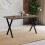 Vida Designs (Walnut) 4 Seater Dining Table with Modern X-Shape Legs 4