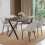 Vida Designs (Walnut) 4 Seater Dining Table with Modern X-Shape Legs 1