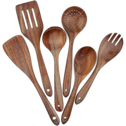 Teak Wood Non-stick Cookware - 6 Piece Set