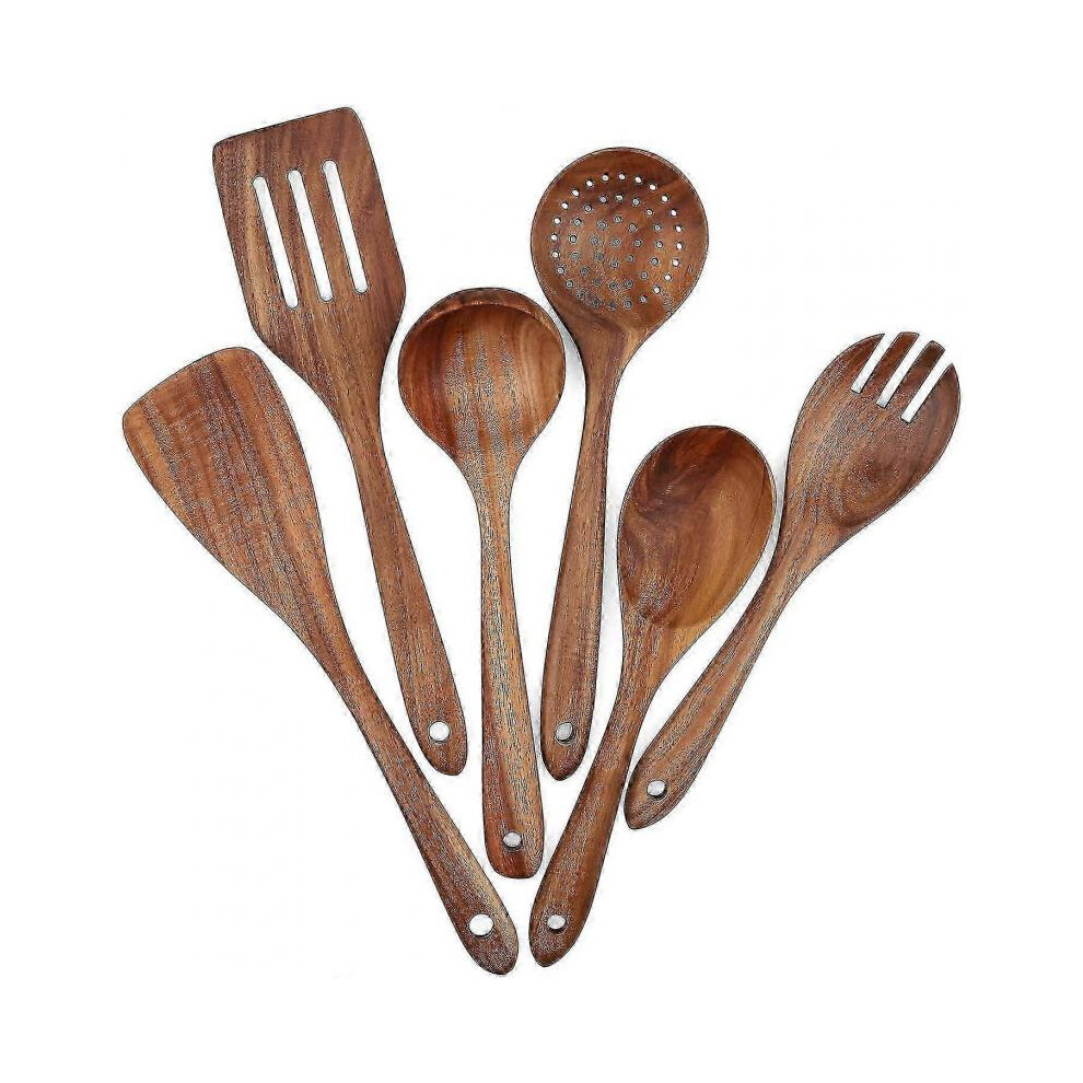 Teak Wood Non-stick Cookware - 6 Piece Set