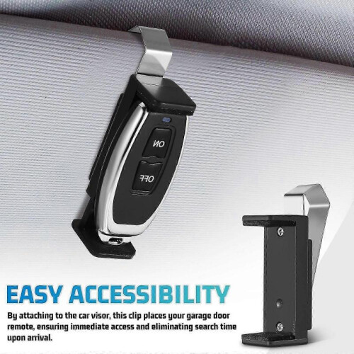 2pcs Garage Door Remote Clips Car Sun Visor Mount Door Remote Holder Adjustable 2