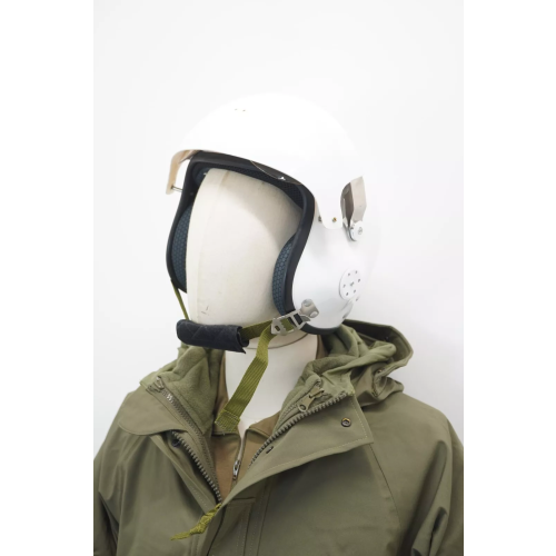 White Fighter Pilot Helmet Double Visor System Adjustable 2