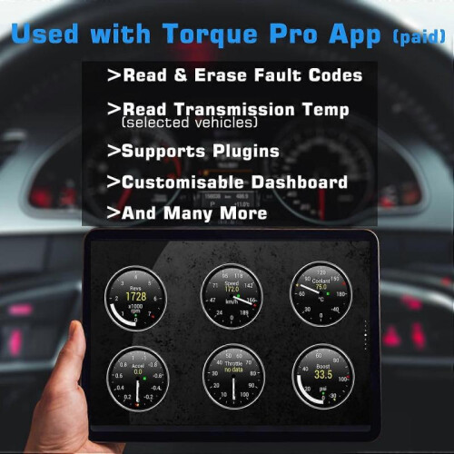 Veepeak Mini Bluetooth OBD2 Scanner for Android, Car OBD II Diagnostic Scan Tool Check Engine Light Code Reader, Supports Torque 2