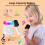 Mini máquina de karaokê, 2 microfones sem fio, Bluetooth 5.3 com luz LED (microfones duplos) (branco) 7