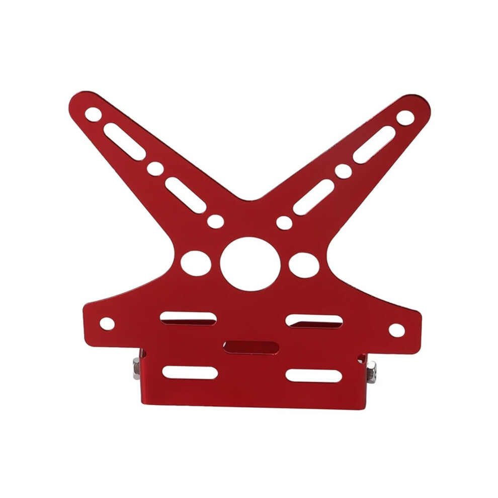 Electroplate Aluminum Alloy Motorcycle Rear License Plate Frame Motorbike Bracket Rack Scooter Adjusted Number Plate Holder(Red) Red 354398641490