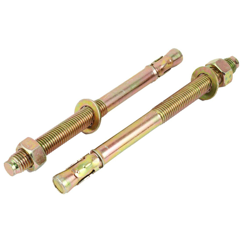 Iivverr Yellow Zinc Plated Expansion Bolt Anchors Gecko Car Repair Bolts M20x250mm 2Pcs 428021516063