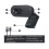 HD Webcam - Streaming Webcam, 720p HD External USB Camera for Desktop or Laptop with Long-Range Microphone, Compatible with PC or Mac - Grey(Black) 6