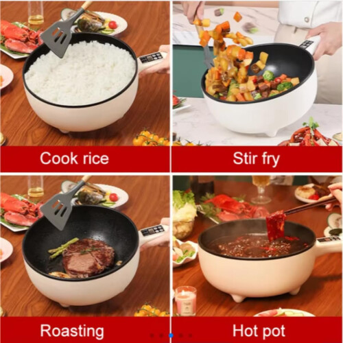 Multifunctional Intelligent Steaming hot Pot Student Dormitory nonstick Electric Cooking Pot 2