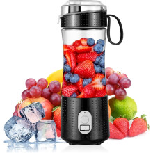 Portable USB Blender, 380ml Personal Mixer for Smoothie, Juice, Shakes(Black)