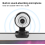 Câmera de computador ajustável 480P com microfone embutido, para curso online, webcam (preta) 6