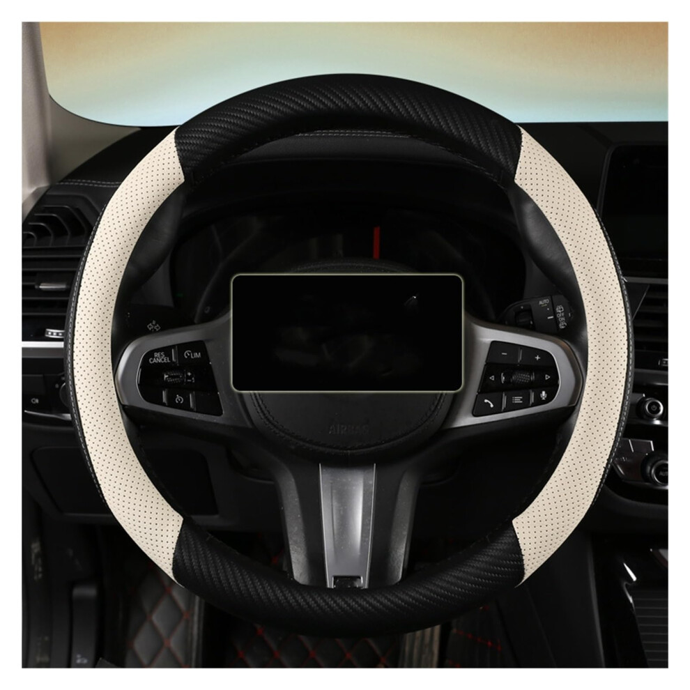 Car Steering Wheel Cover Set Car Steering Wheel Cover Fashion Carbon Fiber Four Seasons Available Car Interior Gifts (Color : 5) 710581505701