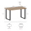 Vida Designs (Oak) 4 Seater Dining Table with Modern U-Shape Legs 5