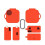 (orange) Bluetooth Headset Silicone Protective Cover Soft Shell Anti-Fall Storage Box 1