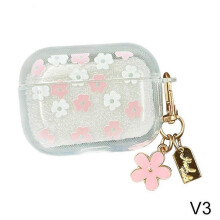 (pro2.black.white) Headphone case with charm for AirPods 1 2 and AirPods 3 wireless Bluetooth