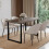 Vida Designs (Walnut) 4 Seater Dining Table with Modern U-Shape Legs 1