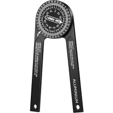 Miter Saw Protractor Angle Finder Tool, 7" Aluminum Metal Professional Mitre Protractor, Miter Gauge for Inside Outside Corner, Skirting Woodworking