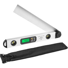 Protractor, Aluminum Digital Angle Finder 22516" Backlit LCD Digital Protractor Spirit Level Angle Finder Gauge Meter with Horizontal&Vertical Bubble