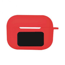 (Red) Headphone protective case Bluetooth earphones with silicone anti drop soft shel