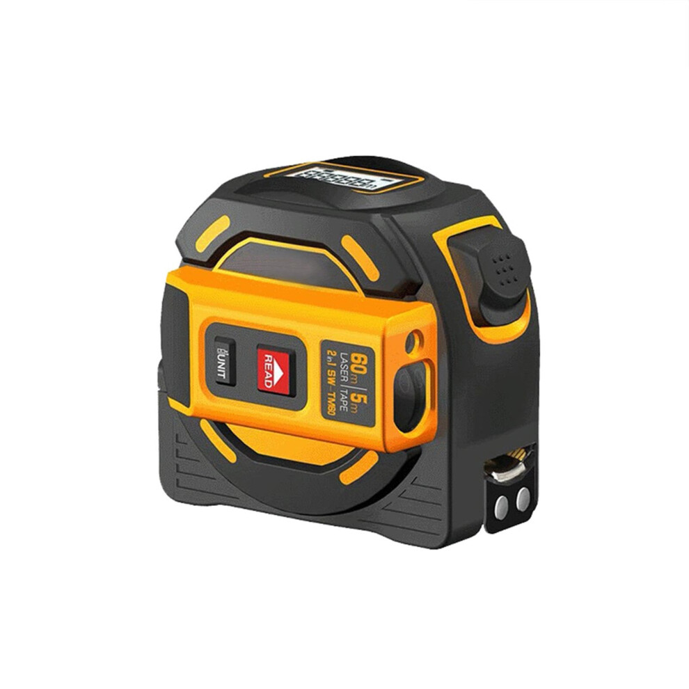 Digital Laser Tape Measure 60M/197Ft Laser Distance Meter Display On Backlit Lcd Screen With Autolock Measuring Tape Laser Rangefinder Tape Measure 474807743567