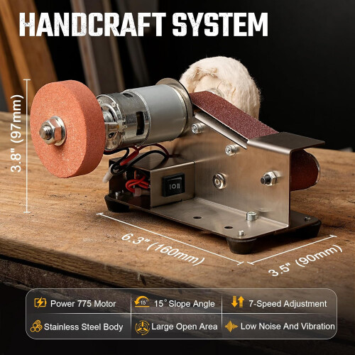 3In1 Mini Belt Sander  15 Degree Knife Sharpener Electric Bench Grinder Sanding Machine 1